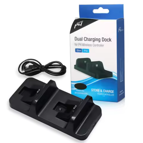PS4 Controller Charger Fast Charging Dock Gaming Controller Stand Station for Playstation 4 Games Co