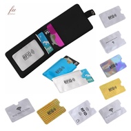 FUHUI 10pcs Anti RFID Card Holder, NFC Blocking Aluminium Foil NFC Blocking Case, Portable Reader Lock Anti Theft Silver ID Card Box Female/Male