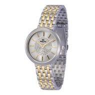Roscani Gemstone Dial Silver Gold Stainless Steel Band Ladies Watch BLE04706