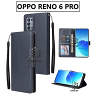 Case HP OPPO RENO 6 PRO FLIP WALLET LEATHER WALLET LEATHER SOFTCASE PREMIUM FLIP COVER Saung Open Close FLIP CASE OPPO RENO 6 PRO