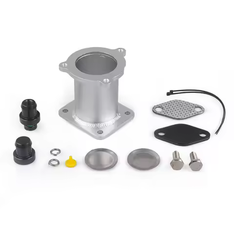 Silver Aluminum Pipe Adaptor Kit Suit FOR BMW 1 3 5 7 Series E60 E61 E87 E90 E92 E93 320 325D 330D 5
