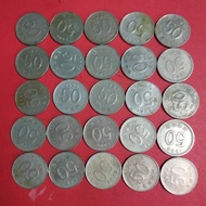 Koin asing 50 Won Korea Selatan koin koleksi mancanegara unik TP1kn