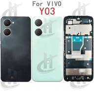 For VIVO Y03 Y03T V2332 Battery Back cover Housing middle frame + Button + LCD Front frame + Lens Fr