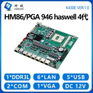 Research Office K430E Soft Router Motherboard 6 Network Port HM86 PGA946 Industrial Control Machine 