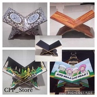 Rekal Al Quran - Al Quran Place - Al Quran Stand - Al Quran Coaster - Rekhal Kayu Quran Holder Quran