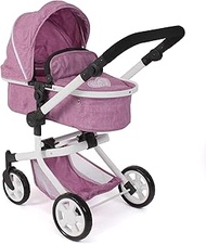 Bayer Chic 2000 - Mika Doll's Pram, 2-in-1 Combination Doll Pram for Children from 4 to 8 Years, Jea