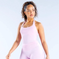 Dfyne Ladies Seamless Halter Neck Sleeveless Yoga Fitness Sports Vest Shorts Set
