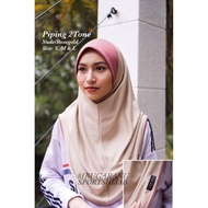 Sports Hijab Ibu Garang Tudumg 2 Tone Piping Sarung Instant Shawl