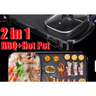 【Shop SG】 2 in 1 Korean  BBQ Grill steamboat & Steamboat pot