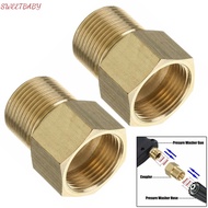 | 2xCoupler M22 15mm Male to M22 14mm Female Pressure Washer Hose Thread Connector
