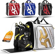 Ski Boot Bag with Helmet Compartment, Robust Bag for Ski Boots, Water-Repellent Ski Boot Bag with He
