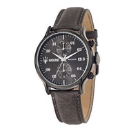 [2 Years Warranty] Maserati Epoca 42mm Dark Grey Leather Mens Quartz Watch R8871618002