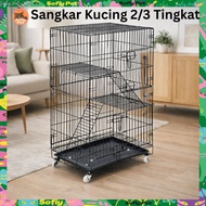 (PELAPIK LEBAR) Kucing 2/3 Level Cat Cage / Sangkar Kucing 2/3 Tingkat (BIG PLATFORM)