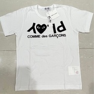 COMME des GARCONS PLAY川久保玲愛心logo短袖T恤（M號）