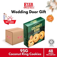 [MAX 2 CARTONS PER ORDER] Ever Delicious Coconut Ring Cookies Box -95G x 48 Boxes (Biskut Wedding Do