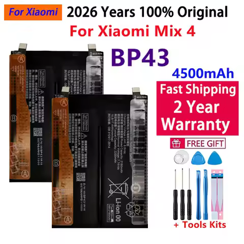 100% Original New High Quality BP43 2250x2mAh Replacement Battery For Xiaomi Mix 4 Mix4 Mobile Phone
