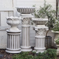 European Roman Column Planter Stand & Pedestal, Outdoor Garden Patio Decor, Wedding Aisle Ornament f