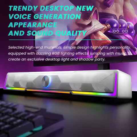 PHILIPS SPA4100 Soundbar Simple Design 52mm Driver Unit Stereo Environment Featuring RGB Light Strip