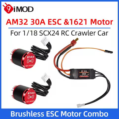 9IMOD Brushless ESC Motor Combo AM32 30A Mini ESC 1621 Motor 3200/3600KV Outrunner Motor For RC 1/18
