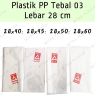 PP Plastic Width 28 Thickness 03 28x40 28x45 28x50 28x60 Transparent Clear Plastic Bags