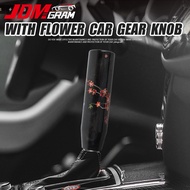 JDMGRAM JDM Car Gear Knob Manual With Flower Auto 12-15cm Shift Knob Racing Acrylic Stick Shift Shif