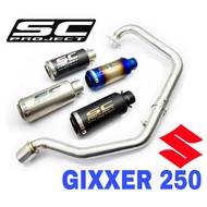 Suzuki Gixxer250 Exhaust Full System Muffler Accessories Ekzos Manifold Gixxer 250 SF Stainless Stee