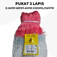 JARING IKAN 0.16MM 42MM 60MD PUKAT TANGSI JARING YOKO /3 LAYER FISHING NET /TRAMMEL NET PUKAT THAILA