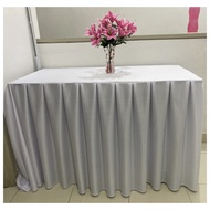 WHITE COVER BANQUET TABLE / TABLE SKIRTING