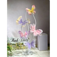 Set of 3 giant butterflies 35cm 60cm to decorate colorful check-in background