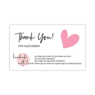 30pcs/pack P Thank You For Supporting Package Decoration "Gorgeous Thanks" Business Card Handmade Wi