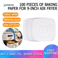 Air Fryer Parchment Paper Liners(9x9 Inch) 100Pcs Large Compatible for xxL Philips NuWave Brio Chefman Air fryer Oven