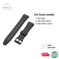 Tali Jam sesuai untuk Casio AW-49H PU 19mm
