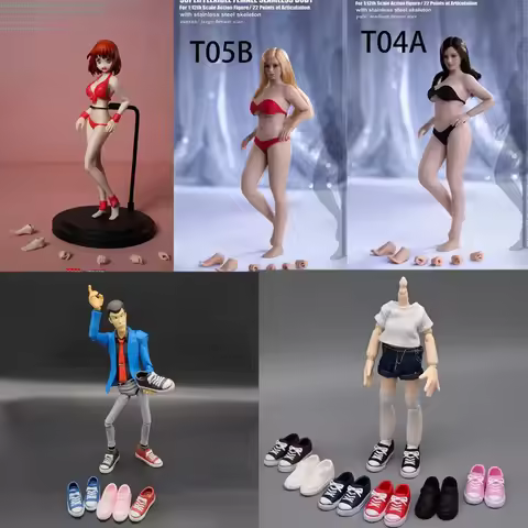 T01A/B T02A/B T03A/B T04A/B T05A/B TM01/2A 1/12 Anime Action Figures Model 6'' Female Breast Flexibl