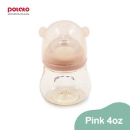 Mama000 Potato ขวดนมสีชา PPSU คอกว้างพร้อมจุกนมซิลิโคน วัสดุPPSU ทรงน้องหมีสุดน่ารัก ขนาด 120ml -160