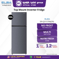 [SAVE4.0 NUR] ELBA 430L DUAL INVERTER 2 DOOR FRIDGE REFRIGERATOR ER-Q4357IN(GR) WAH LEE STORE