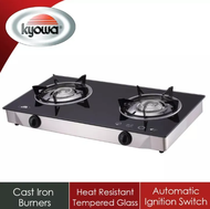 Kyowa Gas Stove KW-3568 | 1 year warranty Glass Top Double Burner Stainless Steel Body Gas Stove Gla