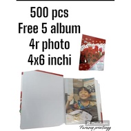 4r photo cuci gambar murah 500 pcs free album