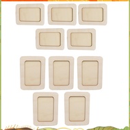 10PCS DIY Wood Picture Frames Unfinished Solid Wood Photo Picture Frames, for Crafts Wood, DIY Paint