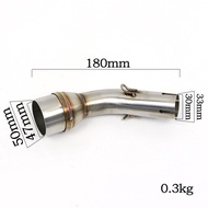 Universal 51mm Motorcycle Exhaust Muffler Middle Stainless steel Mid Link Pipe For Kawasaki ER6N NIN