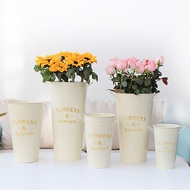 American Iron Sheet Flower Bucket Flower Bucket Flower Bucket Flower Shop Creative Flower Arranging 