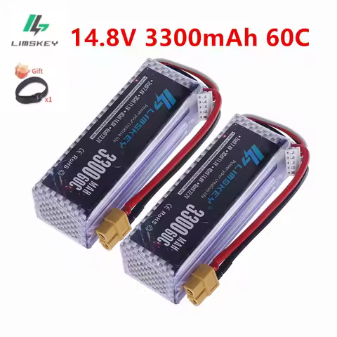 14.8v Lipo 4s Battery 3300mAh 60C 14.8V RC Battery with T/XT30/XT60/JST Plug For Airplane Drones RC 