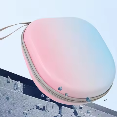 Headphone Storage Bag Gradient Color Headset Case EVA PU Shockproof Waterproof Protective Cover Carr