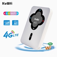KuWfi Mobile Router 3G/4G LTE Modem 150Mbps Portable Mini Wifi Router with SIM  Slot Built-in Baery Support 10 ers