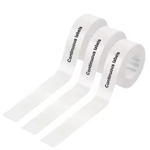 3pcs 15mm x4m Continuous Label Paper fit for P12 P15 Phomemo D30 Q30 Printer Waterproof Self Adhesiv