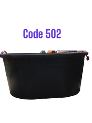 Industrial Grade Rubberized Plastic 72L Fish Banyera Basin Oblong Banyera