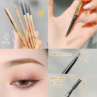 Small gold bar eyebrow pencil Double-headed small triangle ultra-fine eyebrow pencil waterproof and sweat-proof natural small gold chopsticks eyebrow pencil
