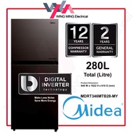 Midea 280L Refrigerator Top Freezer 2 Door/Peti Ais 2 Pintu Inverter (MDRT346MTB28) Peti Sejuk/Fridge/冰箱 MDRT346MTB28-MY