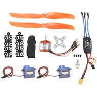 (GPBS) 1400KV Brushless Motor 30A ESC XT60 Plug SG90 9G Mini Servo 8060 Propeller for RC Fixed Wing 