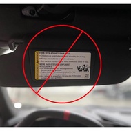 C8 Corvette Z06 Sun Visor Label Covers : Black Suede Decals for 2023-2025 Corvettes