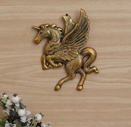 Premium HandiCrafted Metal Flying/Running Horse Statue Wall Hanging For Home And Office Decor (7.5 I